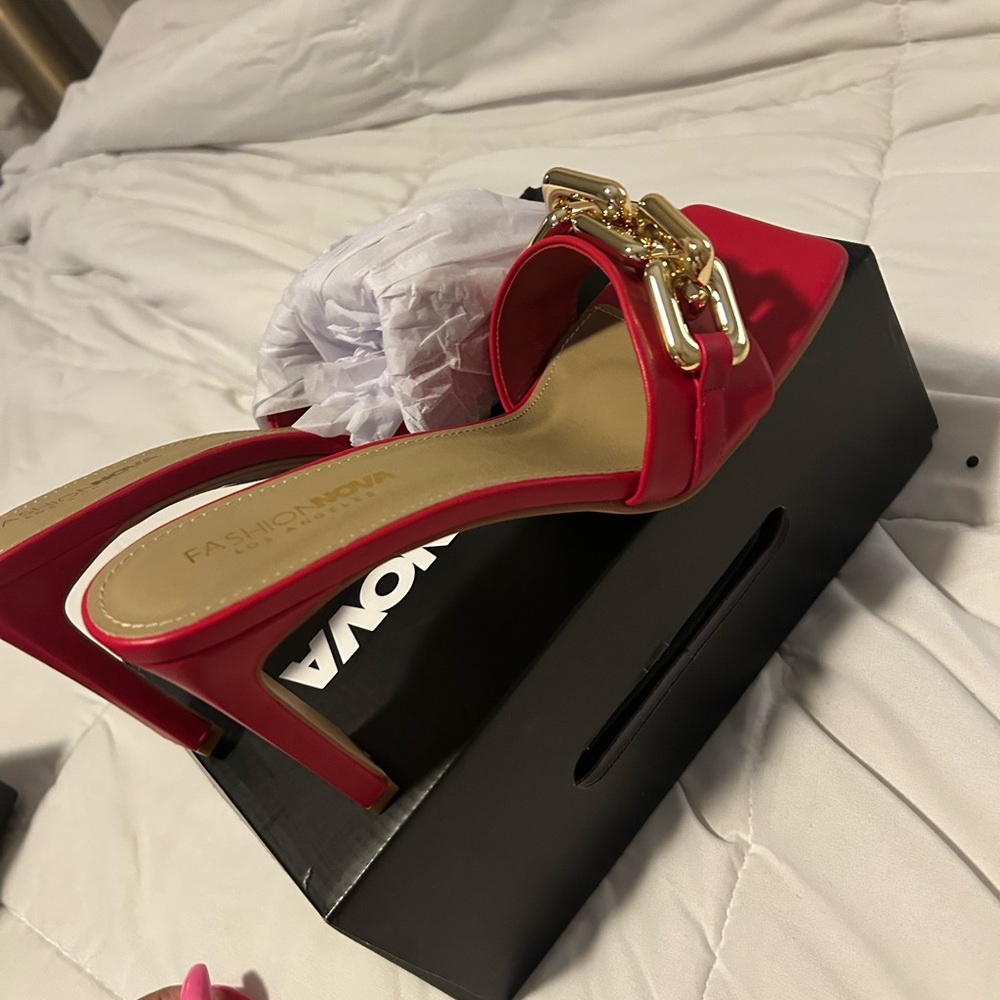 Fashion Nova Red Heels Elegant Design